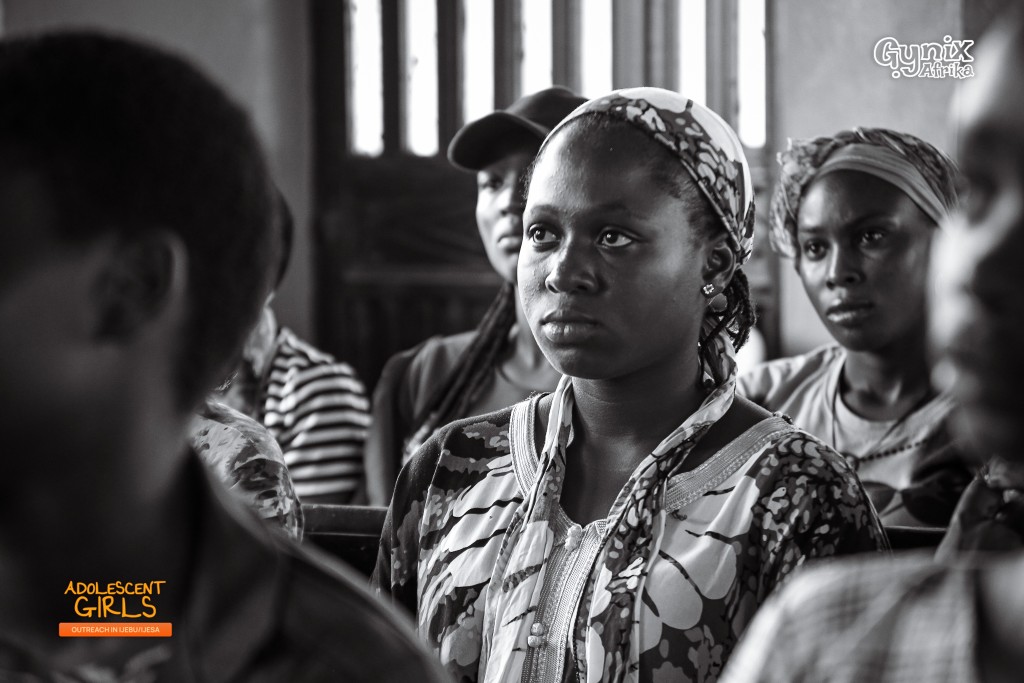 Adolescent girl at a Gynix Afrika outreach