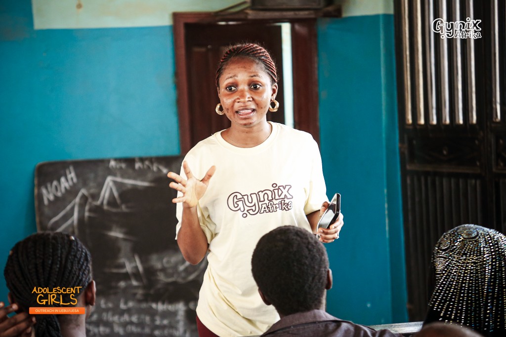 Gynix Afrika facilitator speaking to a room